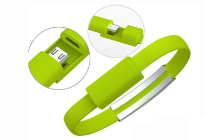 Други USB кабели Micro USB кабел модел гривна зелен
